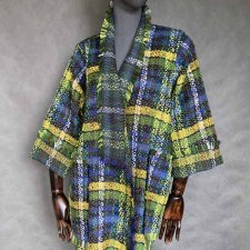 Kimono 100% bawełna krata chanelka.