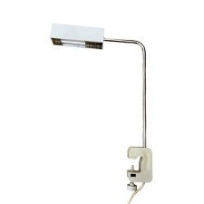 chrom/szara lampa biurkowa/lampa zaciskowa Bremshey, Niemcy lata 70.