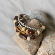 Bransoletka boho w kolorach Ziemi
