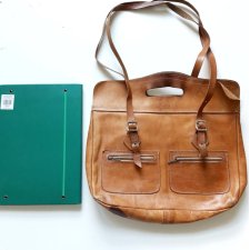 Duża Torebka A4 Skóra Naturalna Vintage