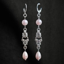 Ręcznie robione kolczyki chainmaille z subtelnym, romantycznym twistem!