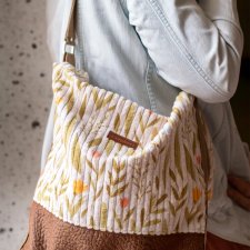 Sztruksowa boho bag w kwiaty