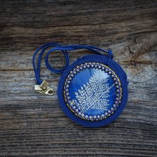 Granatowy wisior soutache