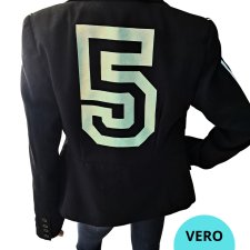 Czarny żakiet z błękitną aplikacją na plecach, Vero Moda, r. M