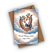 KARTKA ŚLUBNA- NIECH WASZA MIŁOŚĆ SIĘGA NIEBA