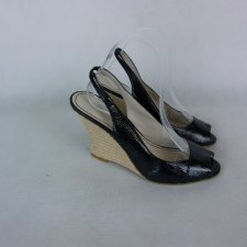Nine West skórzane sandały skóra koturn 9 / 40 - 26 cm