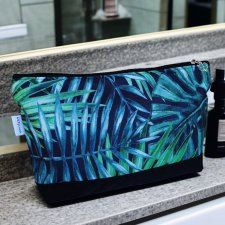 Kosmetyczka duża damska kosmetyczka podróżna, saszetka etui organizer liście monstera