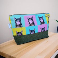 Kosmetyczka duża damska kosmetyczka podróżna kotki, saszetka etui organizer koty