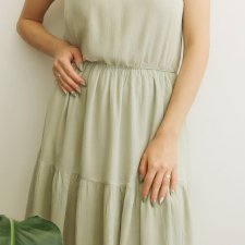 seledynowa sukienka S