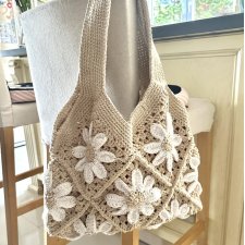 Torebka na ramię handmade w kwiaty