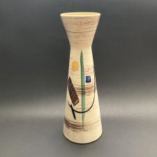 Wazon vintage Scheurich Keramik seria Foreign ręcznie malowany  nr 520-32