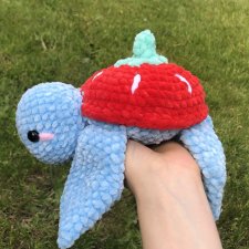 Żółwik truskawka-handmade