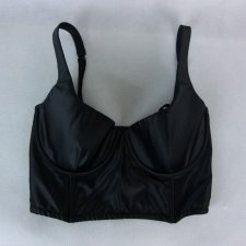 Victoria's Secret usztywniany biustonosz gorsetowy satyna 32DD / 70E