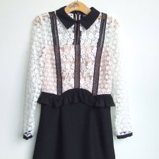 elegancka czarno biała sukienka