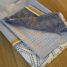 komplet pościeli Avance 155cm x 220 cm bawełna szary żółty