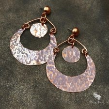 Kolczyki miedziane handmade