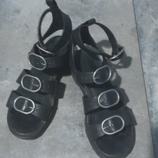 AllSaints 39 skórzane sandały glany