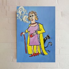 obraz do salonu  portret babci