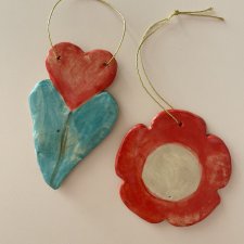 Zestaw ozdób ceramicznych na ścianę
