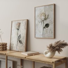 ZESTAW PLAKATÓW 2cz 30x40 cm Białe róże  (set198)