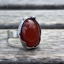 Ciemny pomarańcz - pierścionek regulowany