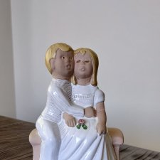 Jie Gantofta  Sweden  skandynawska  figurka ceramiczna vintage  para
