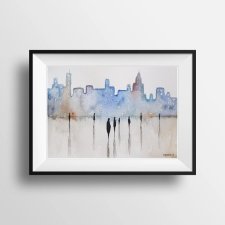 Miasto- akwarela