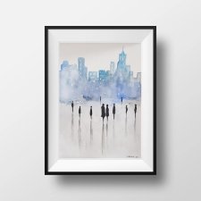 Miasto 2- akwarela