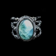 LARIMAR W CZERNI SREBRA