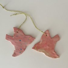 Ptaki ceramiczne komplet - zawieszka