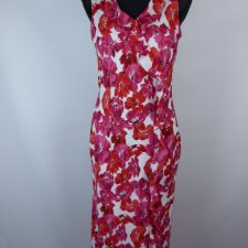 Amaranto ołówkowa sukienka w kwiaty maxi 10 / 38