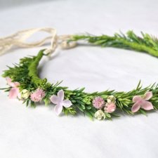 Pudrowy Świt – romantyczny wianek handmade w pastelowych tonach