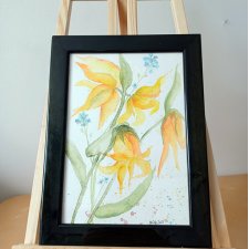 Akwarela "Żonkile" 18,5 * 24,5 cm