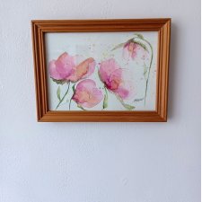 Akwarela "Kwiaty" 20,5 * 15 cm