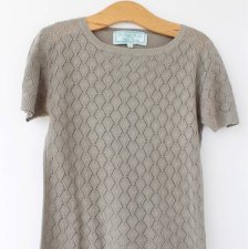 Noa Noa bluzka vintage khaki dziergana knit