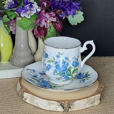 Angielska porcelana kostna filiżanka i spodek Royal Albert niezapominajki