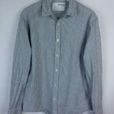 Selected Homme koszula w paski bawełna len L / 16,5