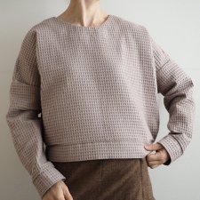 Bluza z wafla, lekki oversize, S/M