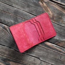 No.21 / Skórzany portfel na karty oraz banknoty - Maya Bordeaux/Slam Rosso