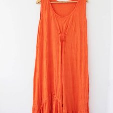 PLUS SIZE sukienka marszczona karbowana gnieczona