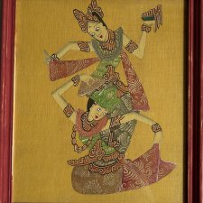 Paint On Silk na jedwabiu  ręcznie malowany  niezwykły obraz