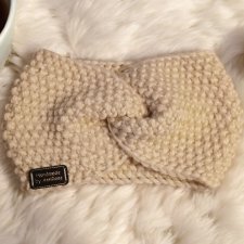 Opaska na drutach handmade ciepła