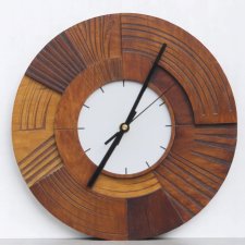 Zegar ścienny drewniany 48 cm - CICHY MECHANIZM