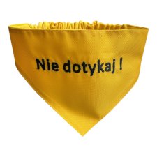 Bandana dla psa na gumce rozmiar M (41-45 cm) Nie dotykaj!
