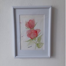 Akwarela w ramie Róze 19*14 cm