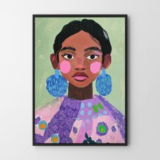 Plakat Kobieta portret kolor - format A4