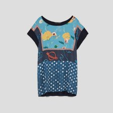 Wiskozowy t-shirt Zara