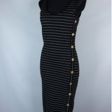 Primark sukienka midi na szerszych ramiączkach guziki 10 / 38