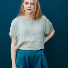 Lniany top BLISS nietoperz