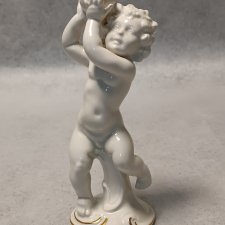 Schaubach Kunst Putto z piłką Putti z kulą Kolekcjonerski WALLENDORF